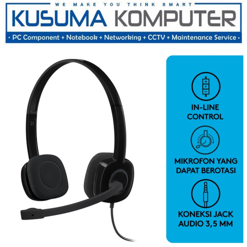 Logitech H151 Stereo Headset in-line-control