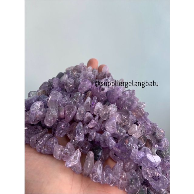 KERIKIL BESAR Batu amethyst KECUBUNG MUDA 2cm ungu amethys kalimantan