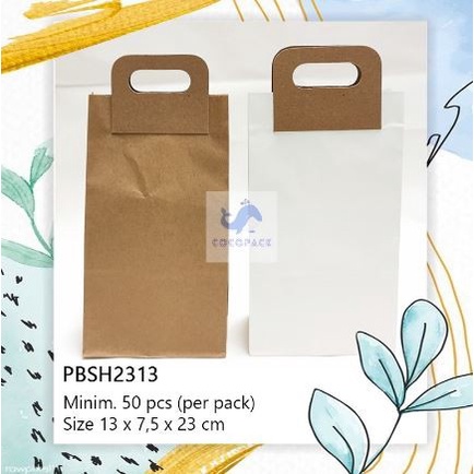

10PCS PUTIH Paper Bag Kantong Roti Lunch Paperbag Kraft Polos PBSH2313