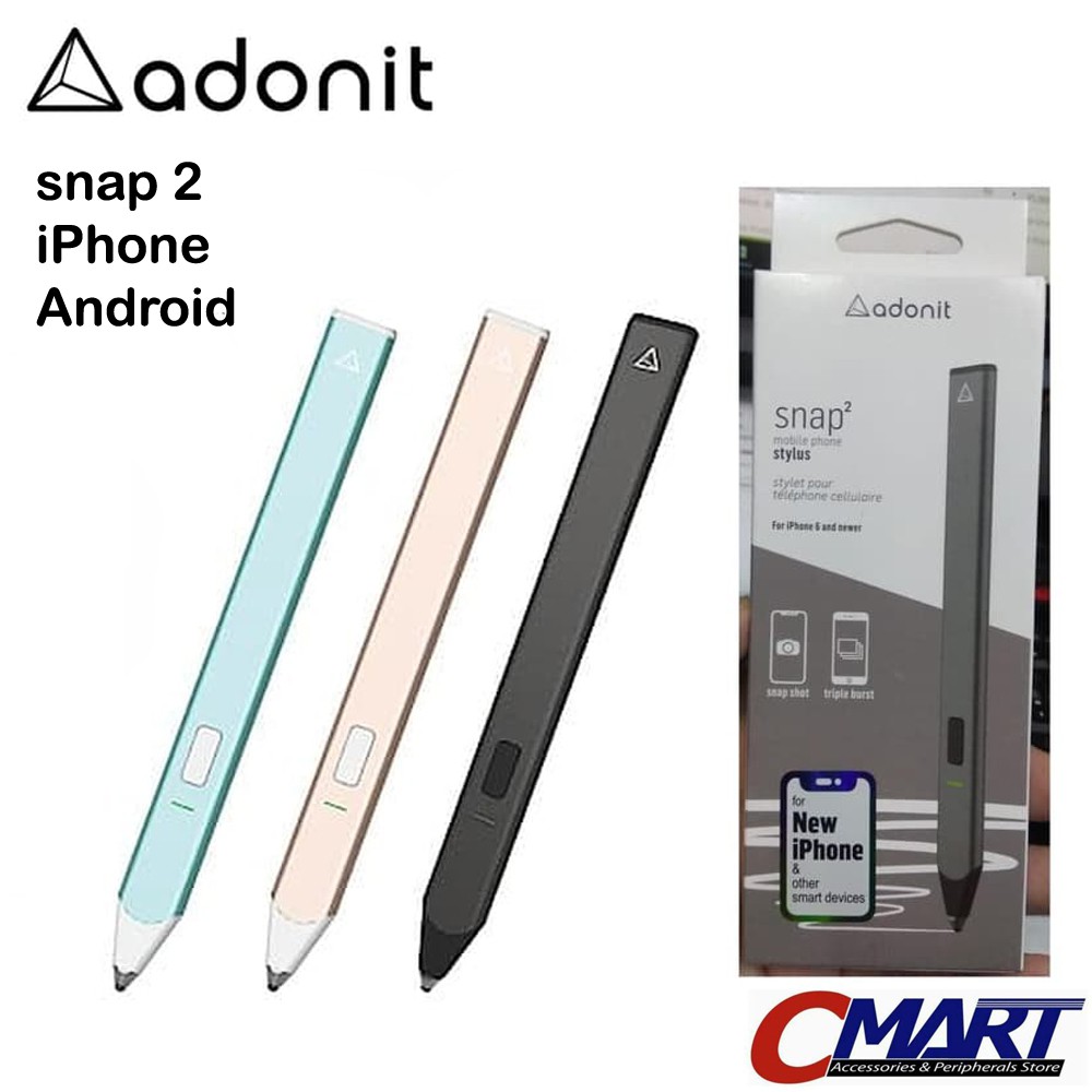 Adonit Snap 2 Stylus for Ipad Iphone Android Smartphone Tablet ADS2