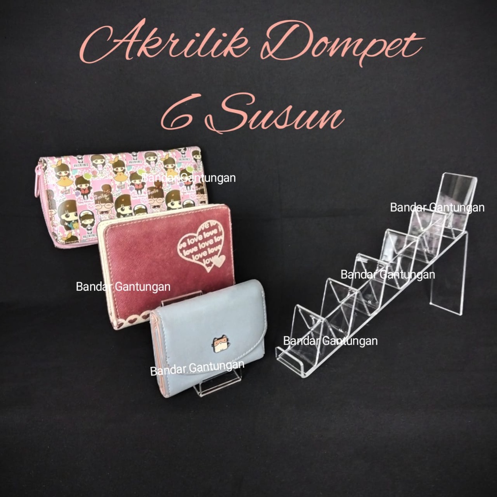 Akrilik Dompet/Display Pajangan Tas Dompet/Akrilik Pajangan Tas Dompet Murah Acrylic Tempat Handphone(BH)