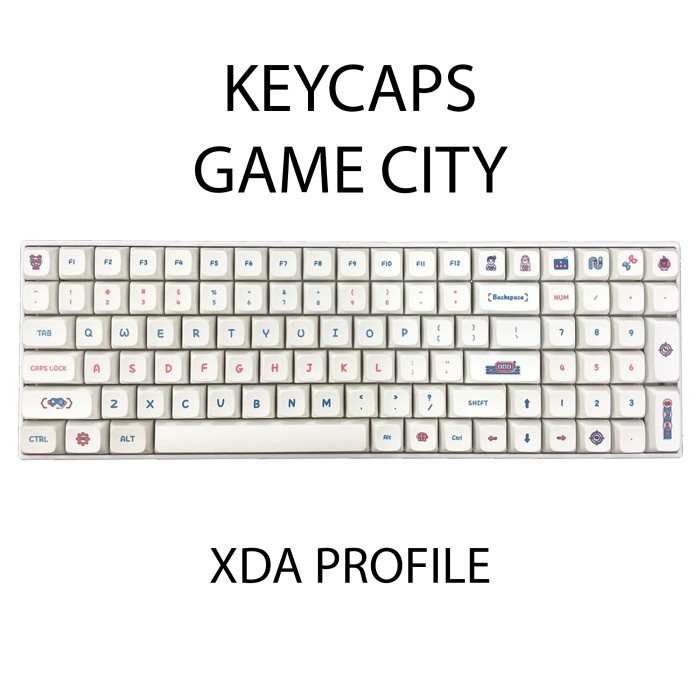 KEYCAPS GAME CITY PBT XDA PROFILE SUBLIM MECHANICAL KEYBOARD