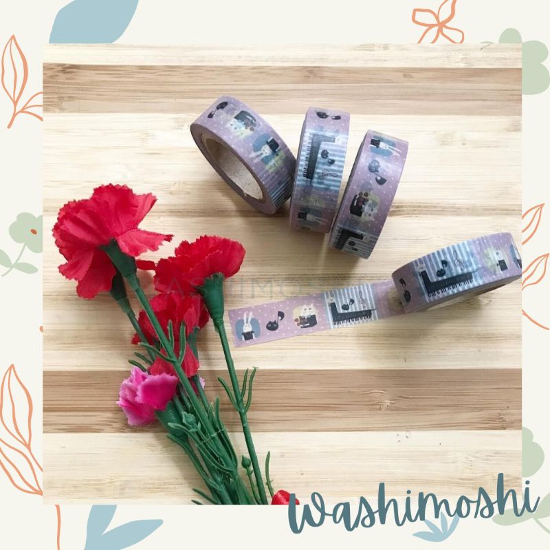 

Washimoshi Masking Washi Tape Polkadot Bunny (10 meter)