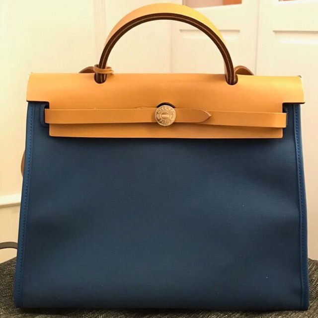 Hermes herbag 31 blue stamp X