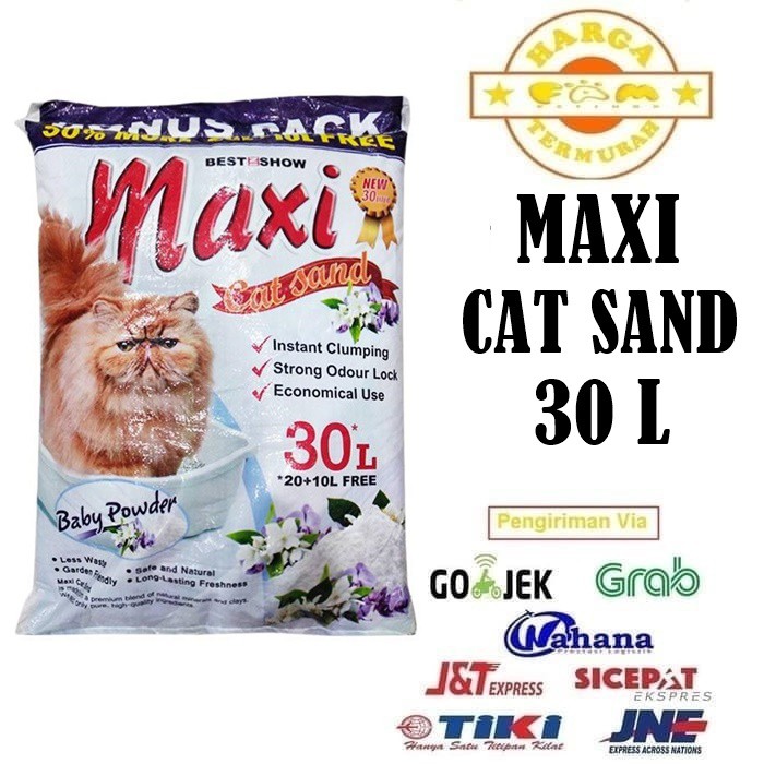 Pasir Maxi Cat Sand 30Lt - Pasir Kucing / Cat Sand