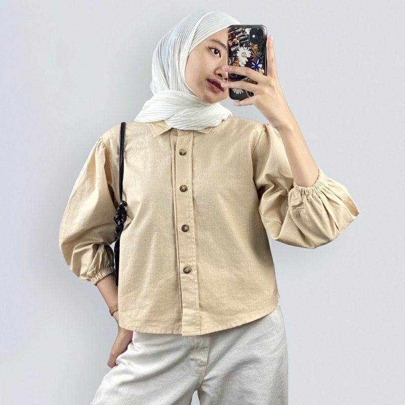 Arifirn Zefanya Shirt - Kemeja Polos Wanita | Blouse Wanita