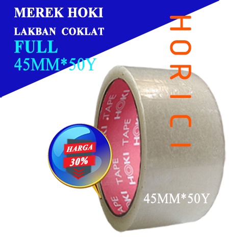 Murah Super Clean FULL 45mmx50Y &amp; 12*72Y LAKBAN BENING dan Coklat  HORICI TAPE DAN HOKI TAPE/ISOLASI / SOLATIP CLEAR