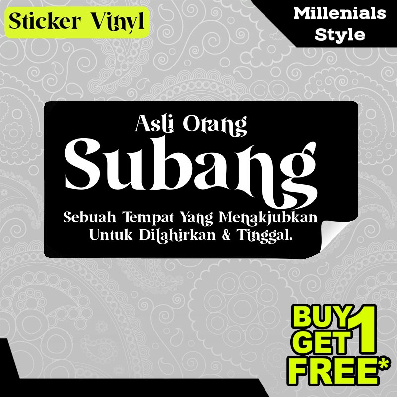 

Stiker Sticker Asli Orang Subang Tulisan Kalimat Gaul dan Kekinian Aesthetic Bahan Vinyl Satuan Anti Air