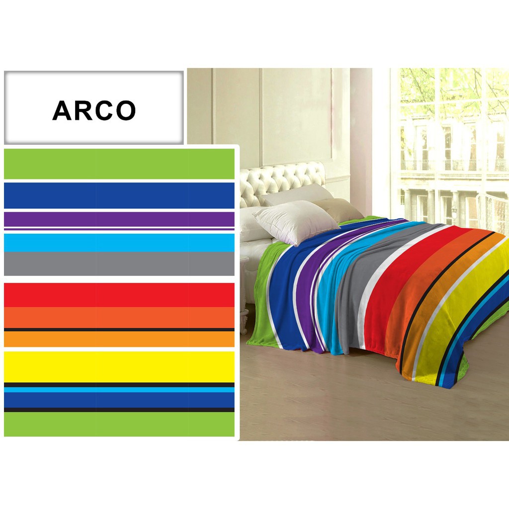 WW Selimut Lady Rose 160 ARCO 160x200 ladyrose rainbow stripe minimalis