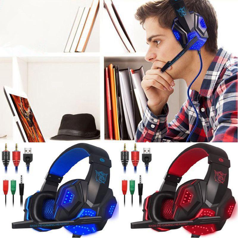 SY830 Headphone Gaming Kabel Over-Ear Headphone dengan Mikrofon Mode Portabel Universal Kompatibel dengan