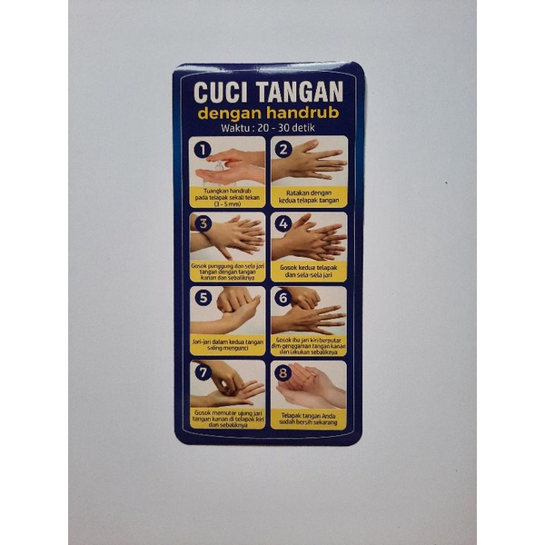 

Stiker Petunjuk Cara Cuci Tangan Dengan Handrub atau Handsanitizer | Stiker Langkah Cuci Tangan