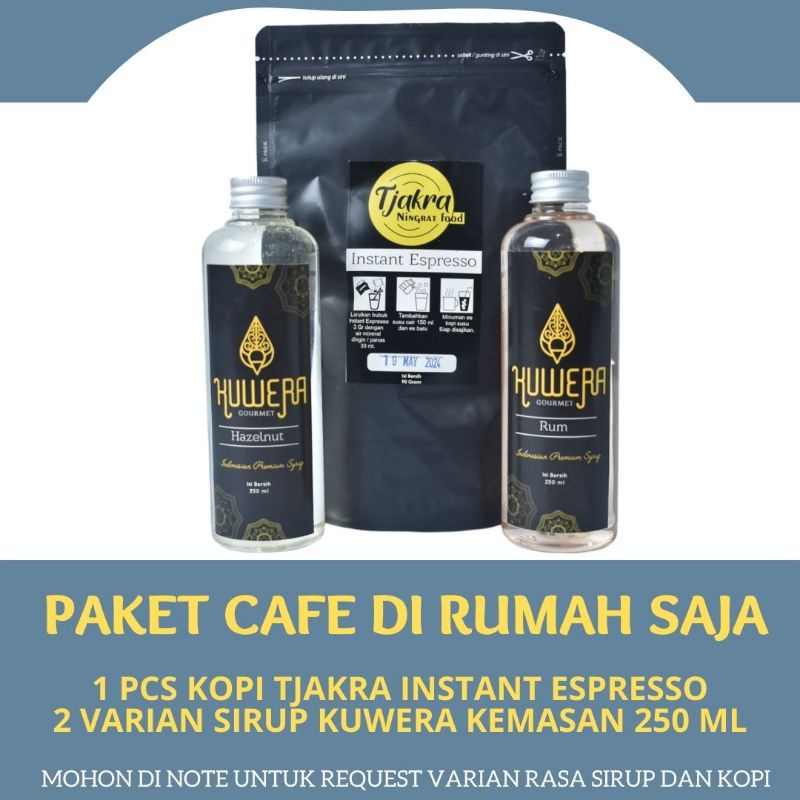 

Paket Bundling Kopi Tjakra Instant espresso + Sirup Kuwera