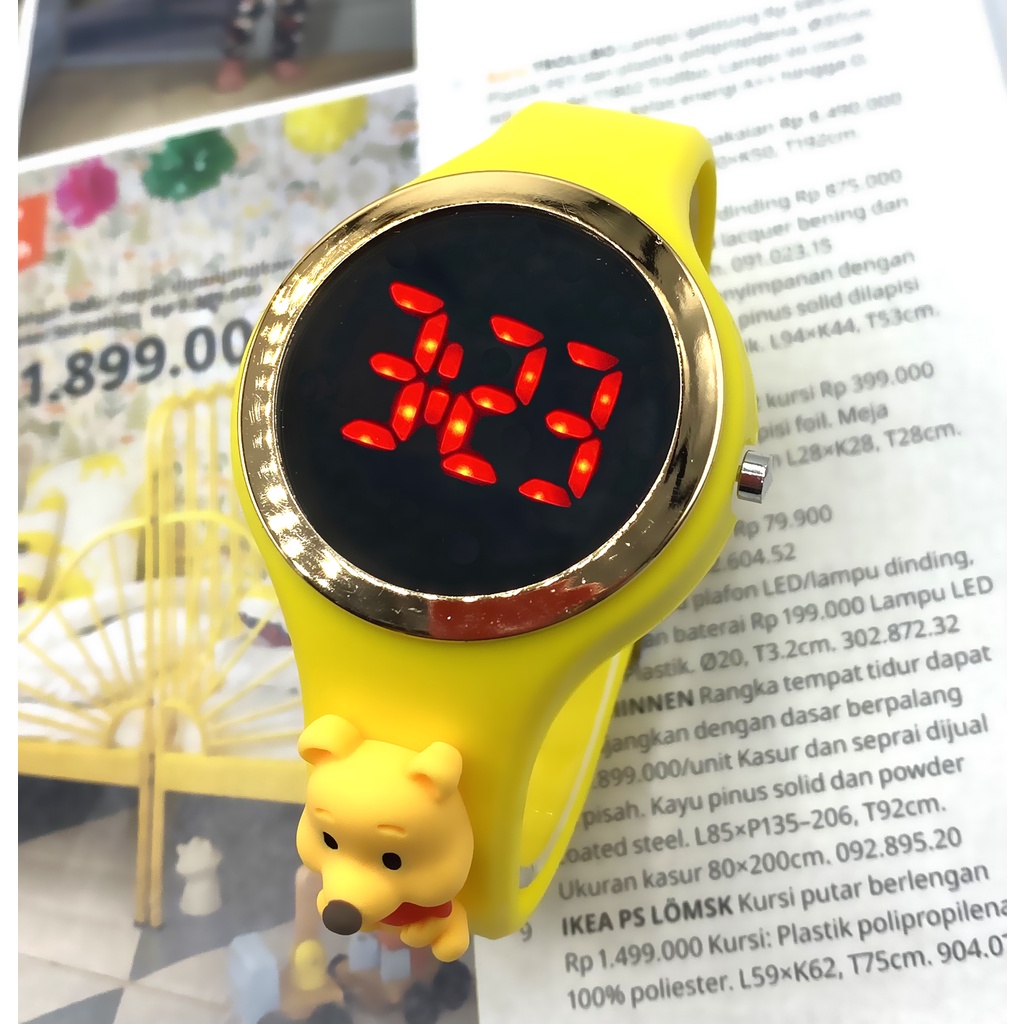 jam tangan ANAK-ANAK LED TALI KARET