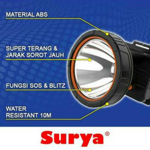 Senter Kepala Selam/Headlamp Diving 155R LITHIUM Water Resistan