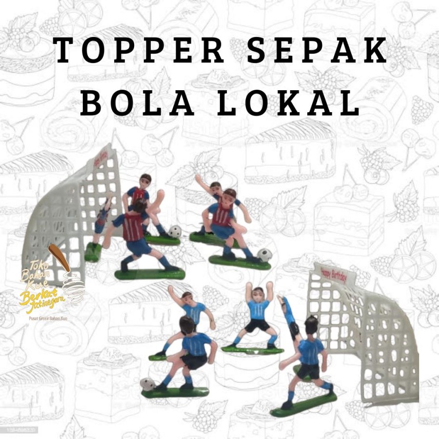 TOPPER SEPAK BOLA LOKAL / TOPPER CAKE / HIASAN KUE