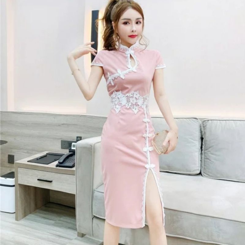 MDLV ~ 0984 Glaiola Cheongsam Dress Premium Women Chinese New Year Dress Women Dress Sincia Dress Imlek Fashion Import