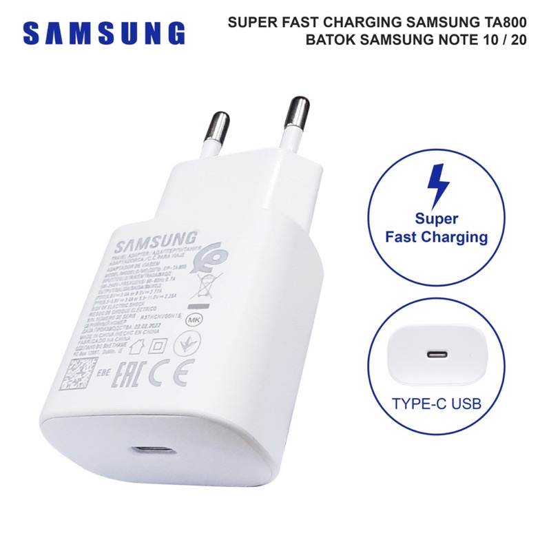 ADAPTER BATOK CHARGER SAMSUNG 25W USB C ORIGINAL FAST CHARGING PD ADAPTER 3.0