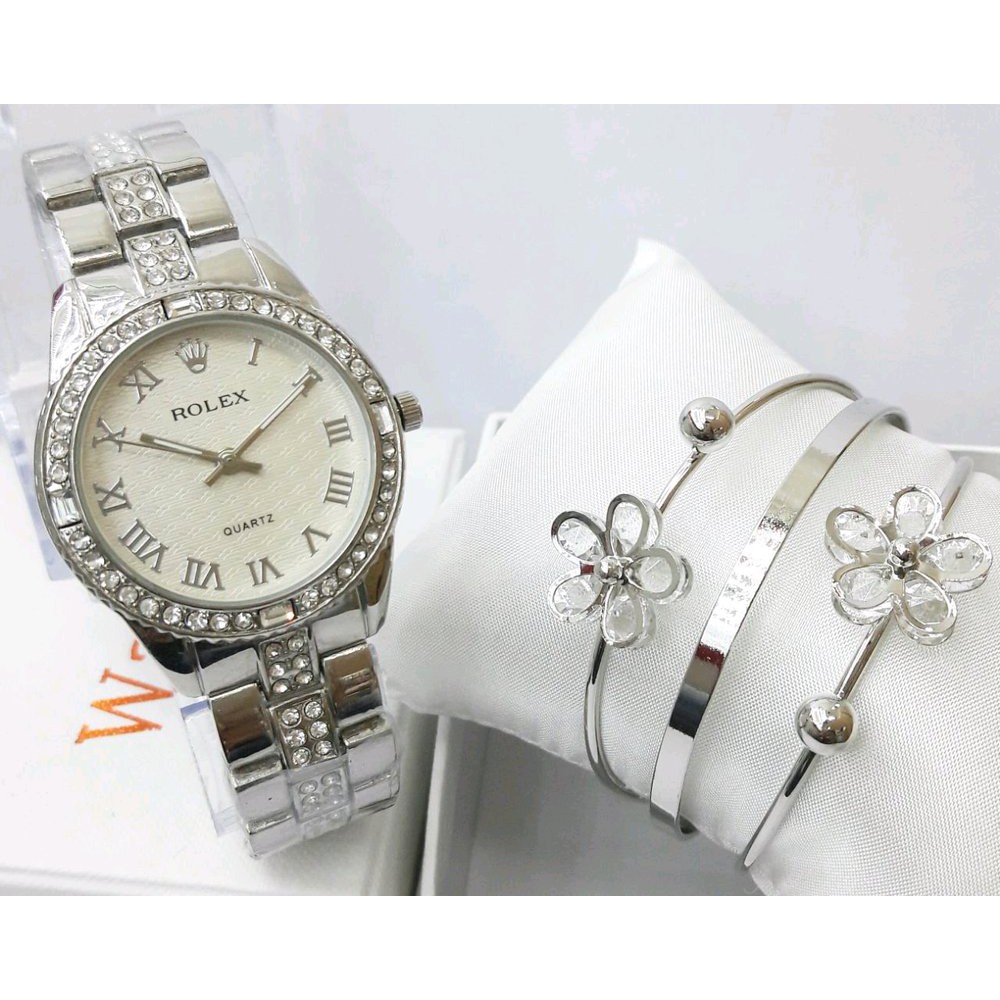 Jual jam tangan wanita rolex set gellang Terlaris