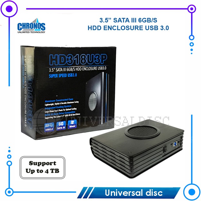 Casing Hardisk External 3.5&quot; SATA CHRONOS USB 3.0, Casing HDD 3.5&quot;