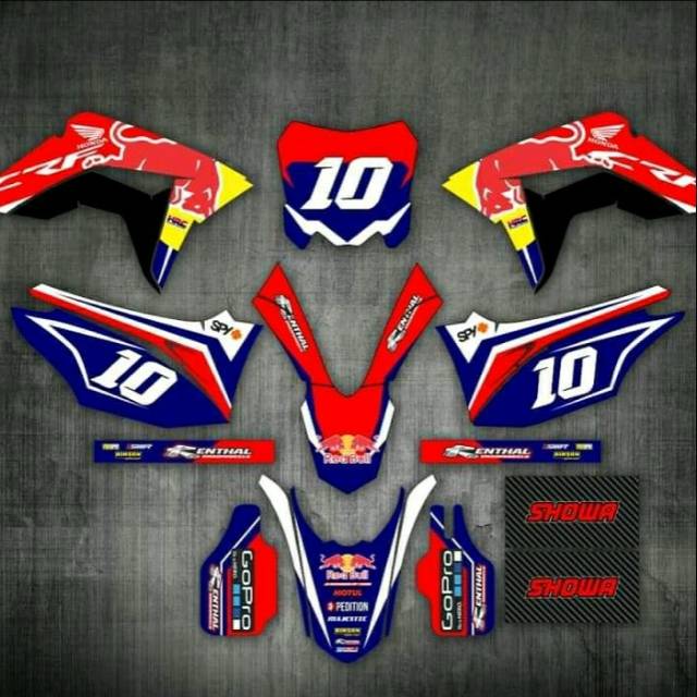 Decal crf 150L redbull merah