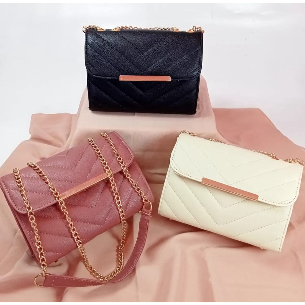 Tas Selempang Wanita VEVE BEHEL Trendy Terlaris / Tas Wanita Bordir Cevron