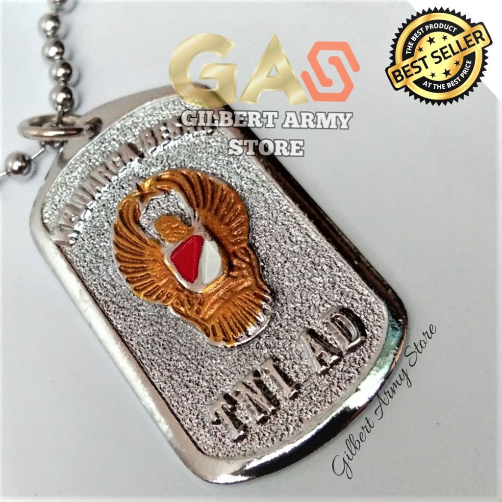 GILBERT ARMY STORE Kalung Pria Tni Ad Kalung Militer Army Titanium Anti Karat Grosir Kalung Murah