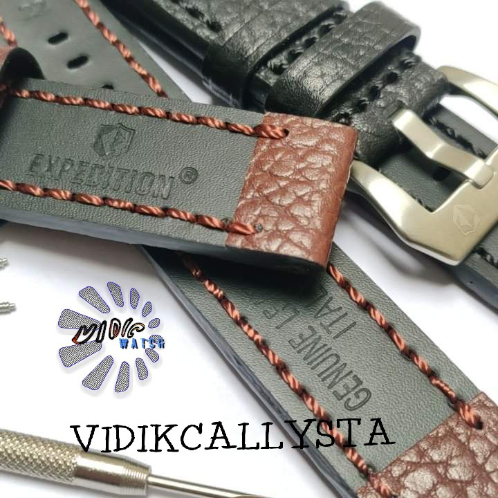 ORIGINAL OEM STRAP TALI KULIT TEBAL JAM TANGAN EXPEDITION 22MM 22 MM