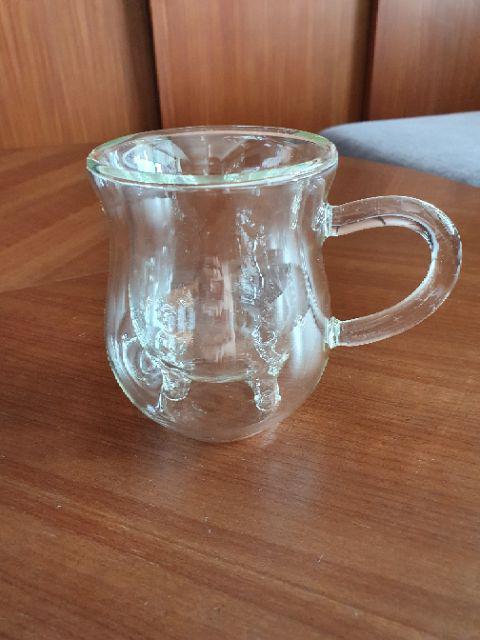 Gelas Kaca Dua Lapis Motif Sapi 250ml