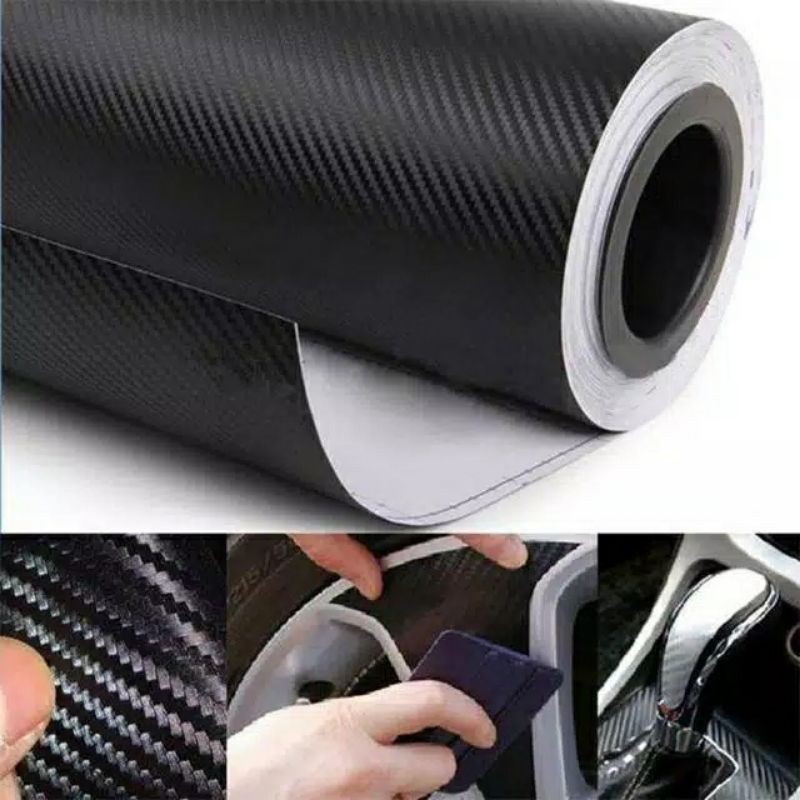 

Stiker Sticker Skotlet Carbon 3D Hitam Stiker Karbon Stiker Motor Mobil
