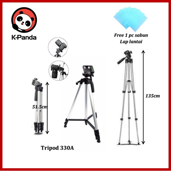 TRIPOD 330A KOKOH &amp; BERKUALITAS KAMERA CAMERA HANDYCAM FREE HOLDER