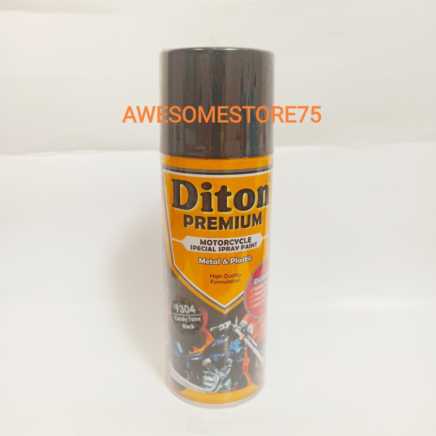 DITON PREMIUM 9304 CANDY TONE BLACK Hitam Cat Semprot Pilox Pylox