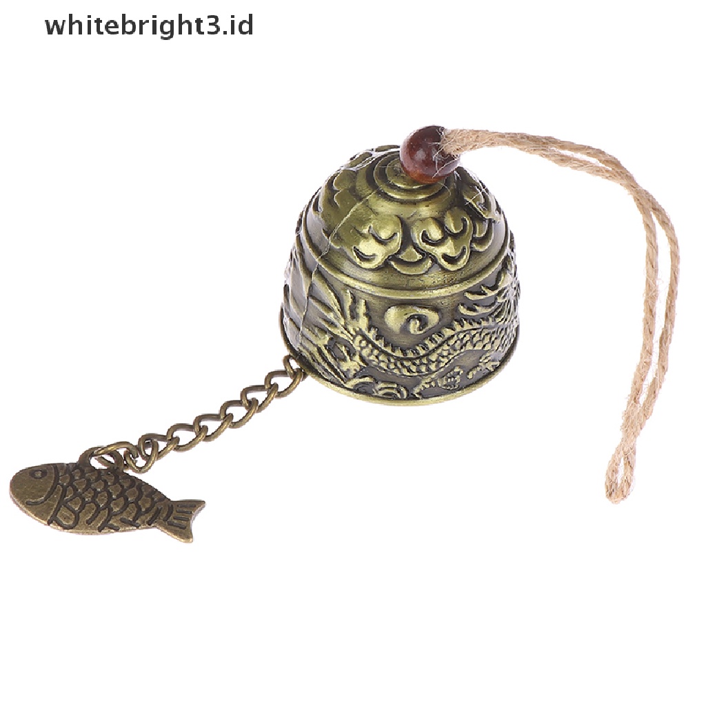 {whitebright3.id} Vintage Metal Dragon Phoenix Fengshui Bell Hanging Wind Home Window Decor Sightl  ,