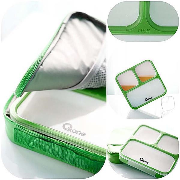 Oxone Ox-067 Kotak Makanan Bento 3 Sekat Ox 067 Tempat Makan Wadah Plastik BPA FREE Lunchbox Lunch box Tas wlshop1 wlshop