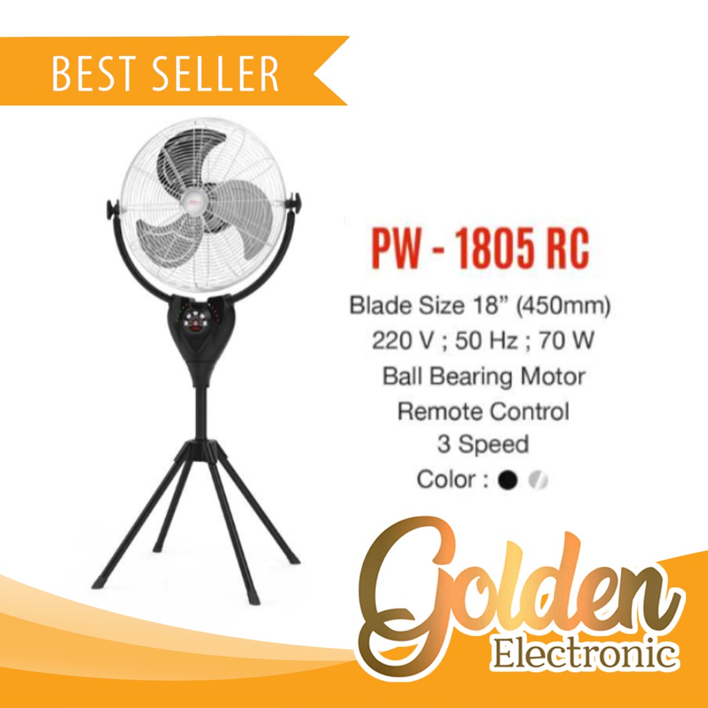 Stand Fan Maspion Power Fan PW 1805 RC 18 Inch