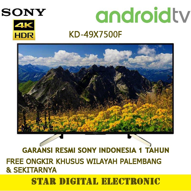 [RESMI] SONY KD-49X7500F UHD 4K Smart Android HDR LED TV [49 Inch]