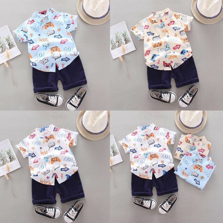 ASLI IMPORT KEMEJA 11 MOTIF GAMER TUXEDO SUIT (KEMEJA IMPORT) BAJU ANAK BAJU BAYI BABEEBABYSHOP