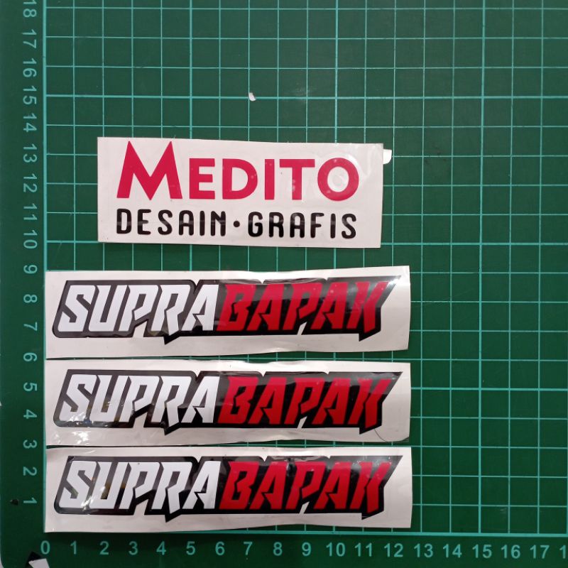 Sticker Cutting Supra Bapak