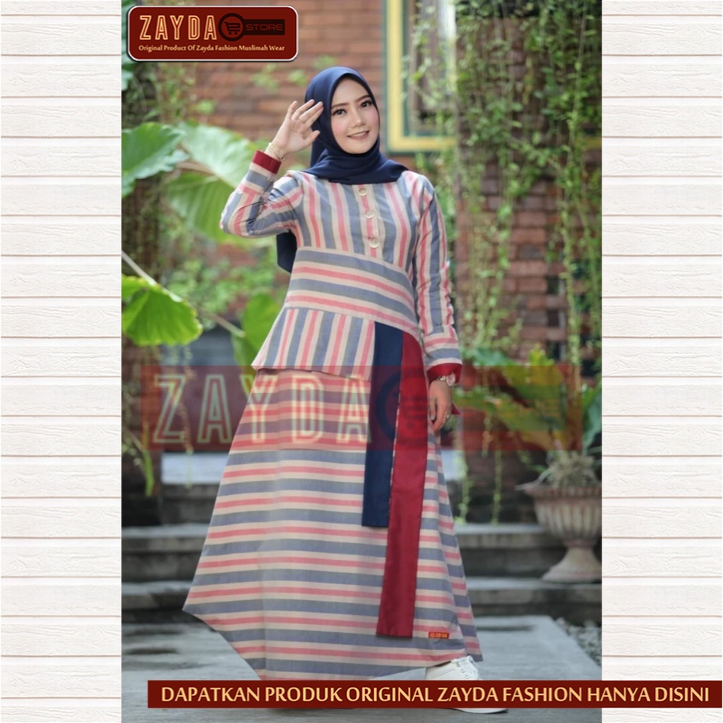 Gamis Remaja Terbaru Gamis Zayda Fashion Gamis Wanita Katun Original ZG84 Red
