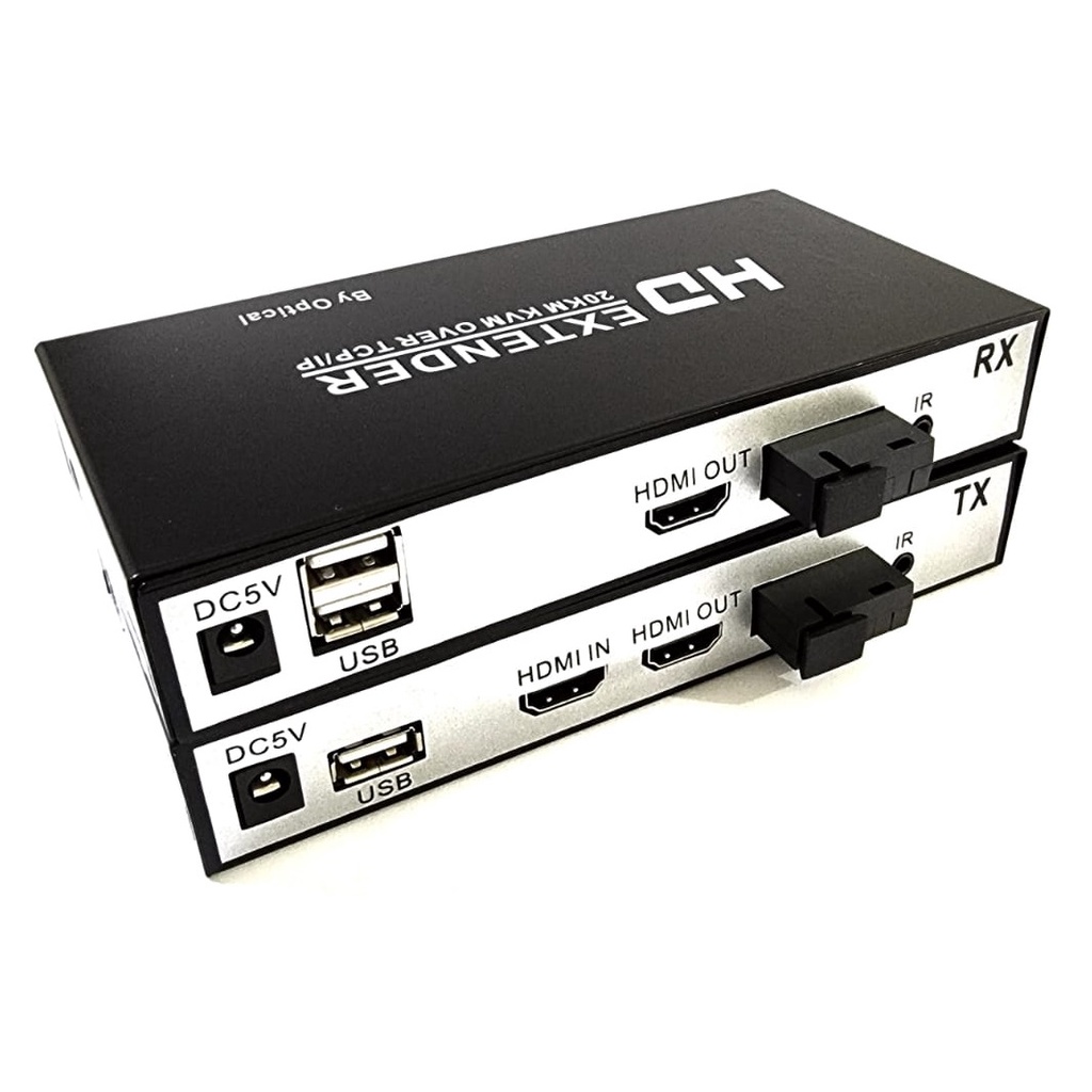 KVM HDMI Extender Fiber Optic Single Mode up to 20km SC to SC Full HD