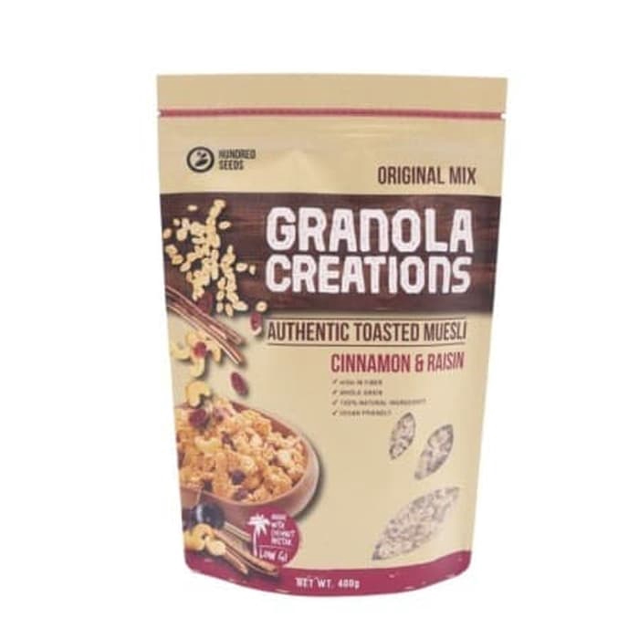 

HUNDRED SEEDS - GRANOLA CREATIONS CINNAMON AND RAISIN 400GR