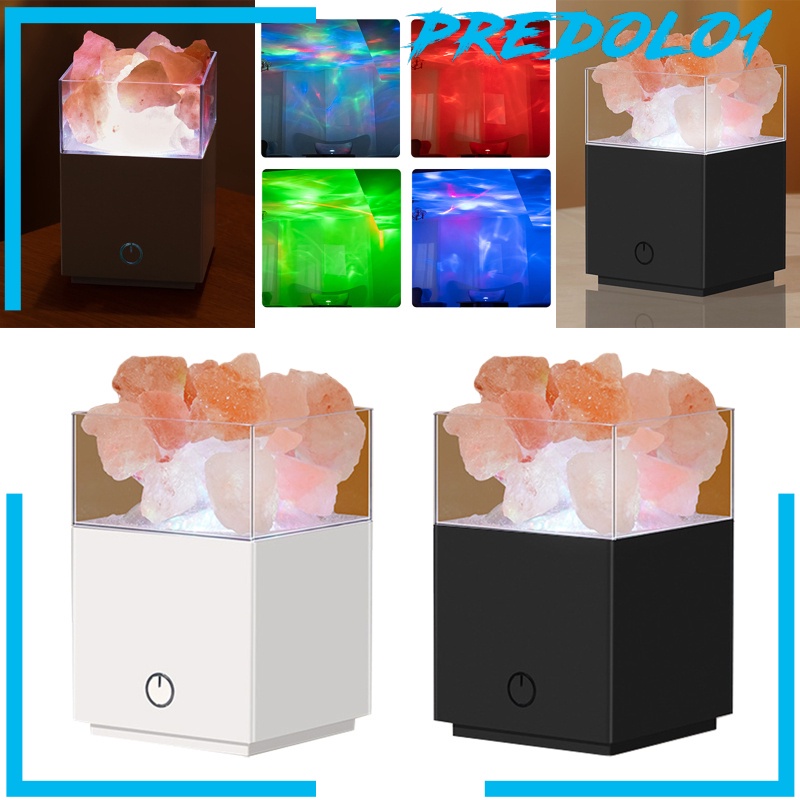 [PREDOLO1] Art Himalayan Salt Lamp Natural Pink Rock Salt Projection USB Colour Changing Nightlight Decoration