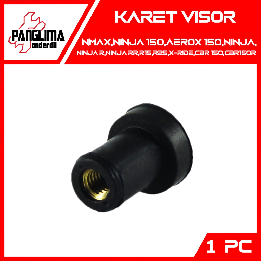 Karet Visor NMax-N Max &amp; Aerox 155 &amp; Vixion New &amp; R15 &amp; R25 &amp; Fino &amp; Lexi &amp; GSX &amp; X-Ride 125 &amp; Byson &amp; Scorpio Z Mur Ganjel-Dudukan Baut-Baud Winshield-Windshild-Win Shield-Winsil