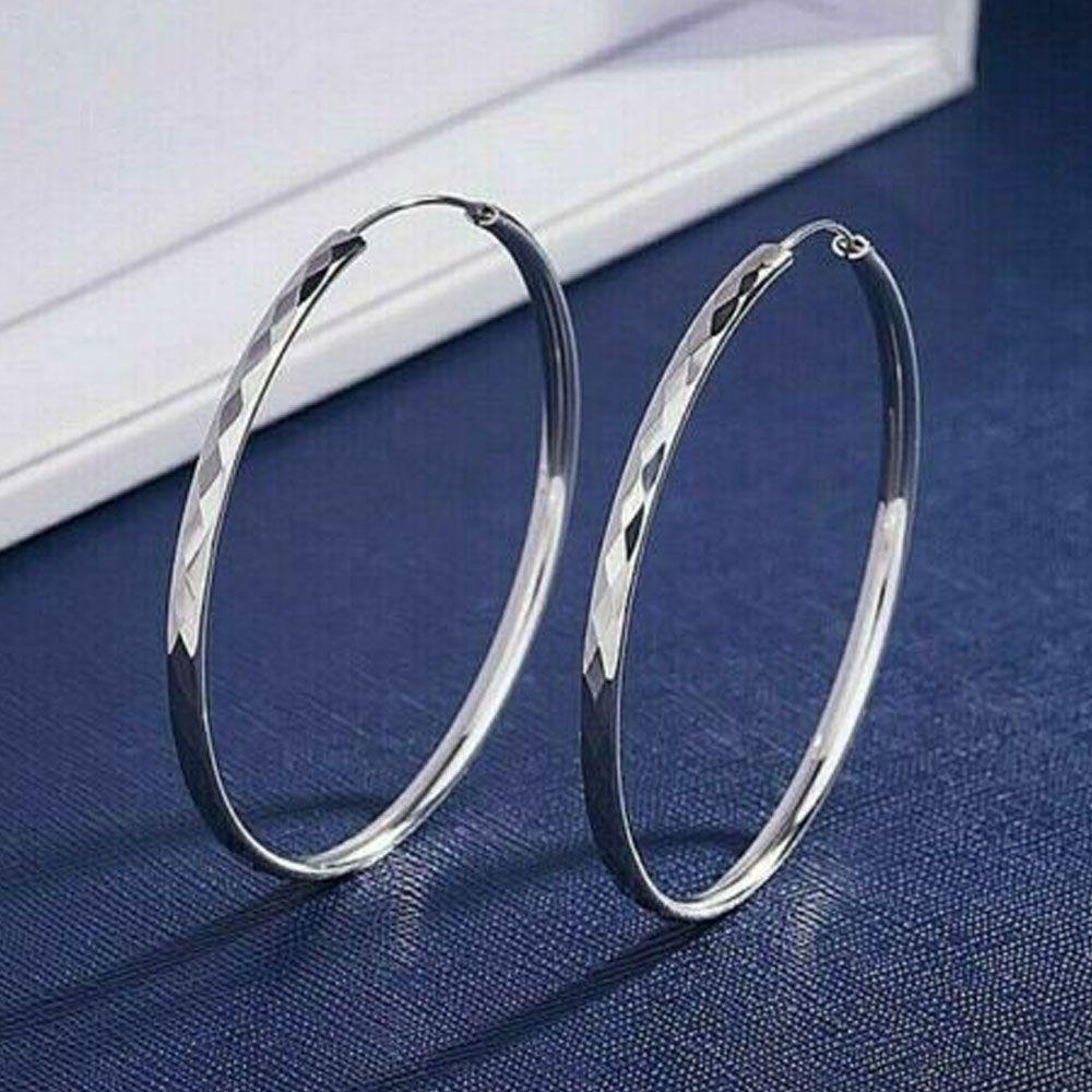 R-flower Hoop Earrings New Fashion Piercing Perhiasan Pesta Anting Loop Halus