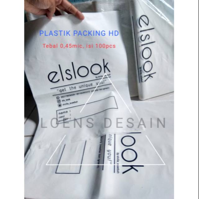 

PLASTIK PACKING + SABLON UKURAN 30*40