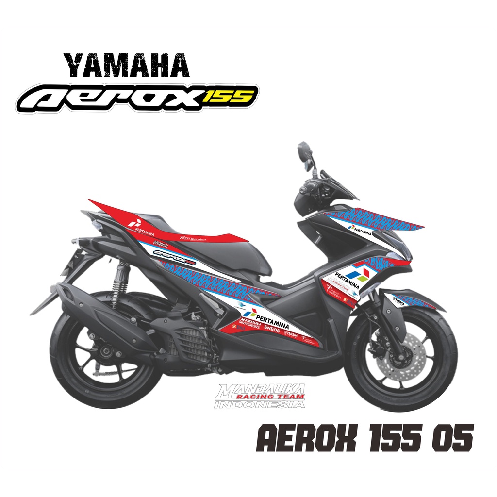 STIKER STRIPING AEROX 155 OLD - STIKER MOTOR AEROX LAMA 155 VARIASI MANDALIKA 05