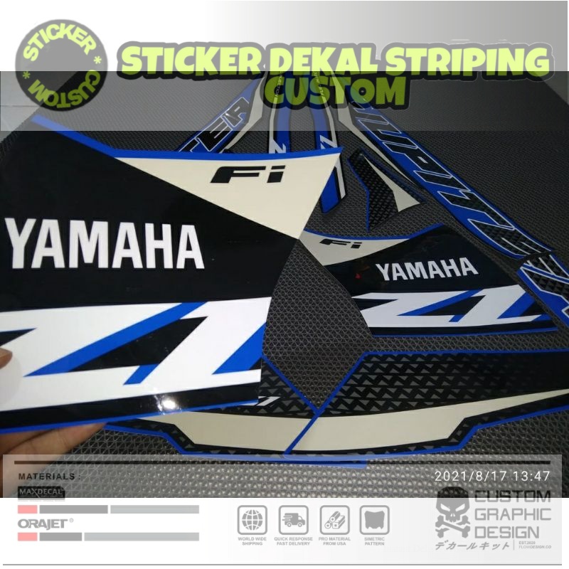 Dekal Decal Cutting Sticker Stiker Plisir Striping Variasi List Body Motor YAMAHA JUPITER Z1 LIST BI