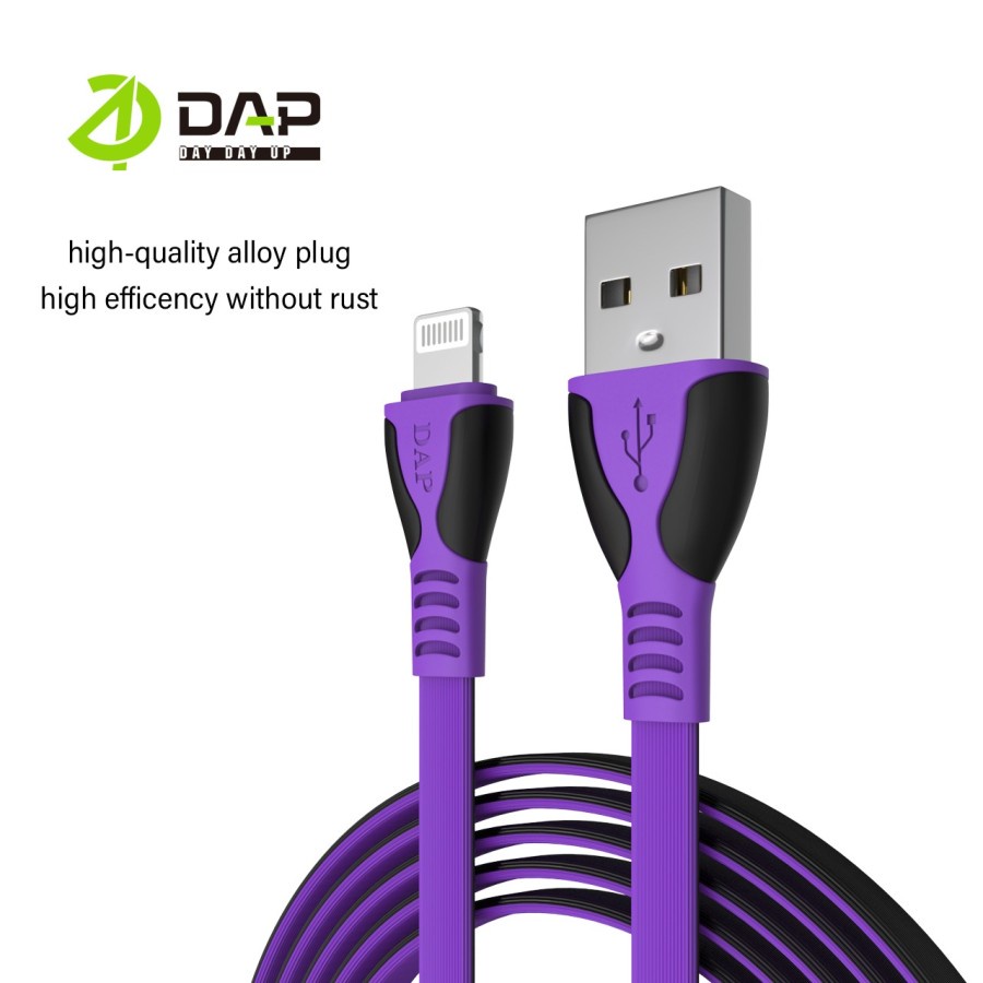 Kabel Data Lightning DAP DPL100 -SATUAN- kabel iphone 2.4A panjang 1M