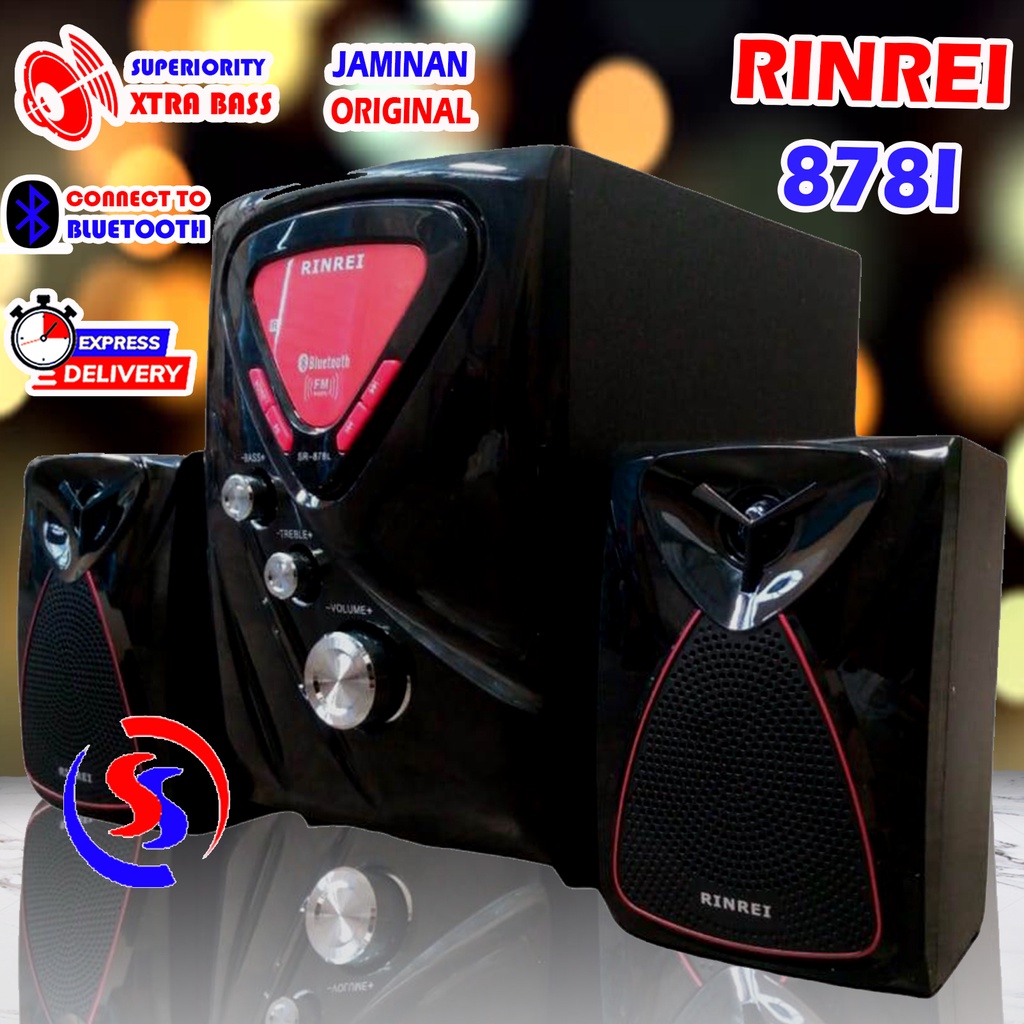 Speaker Bluetooth 878L Rinrei Garansi ResmI