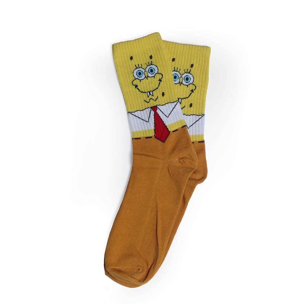 Toko Thabita Kaos Kaki Pria Dewasa Old School Karakter Spongebob Bahan Katun Spandex