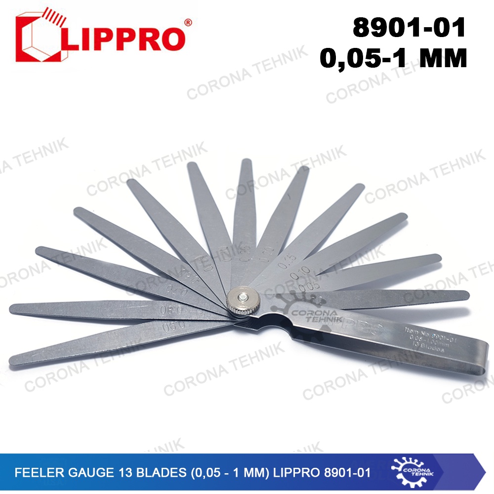 Lippro 8901-01 - Feeler Gauge 13 Blades